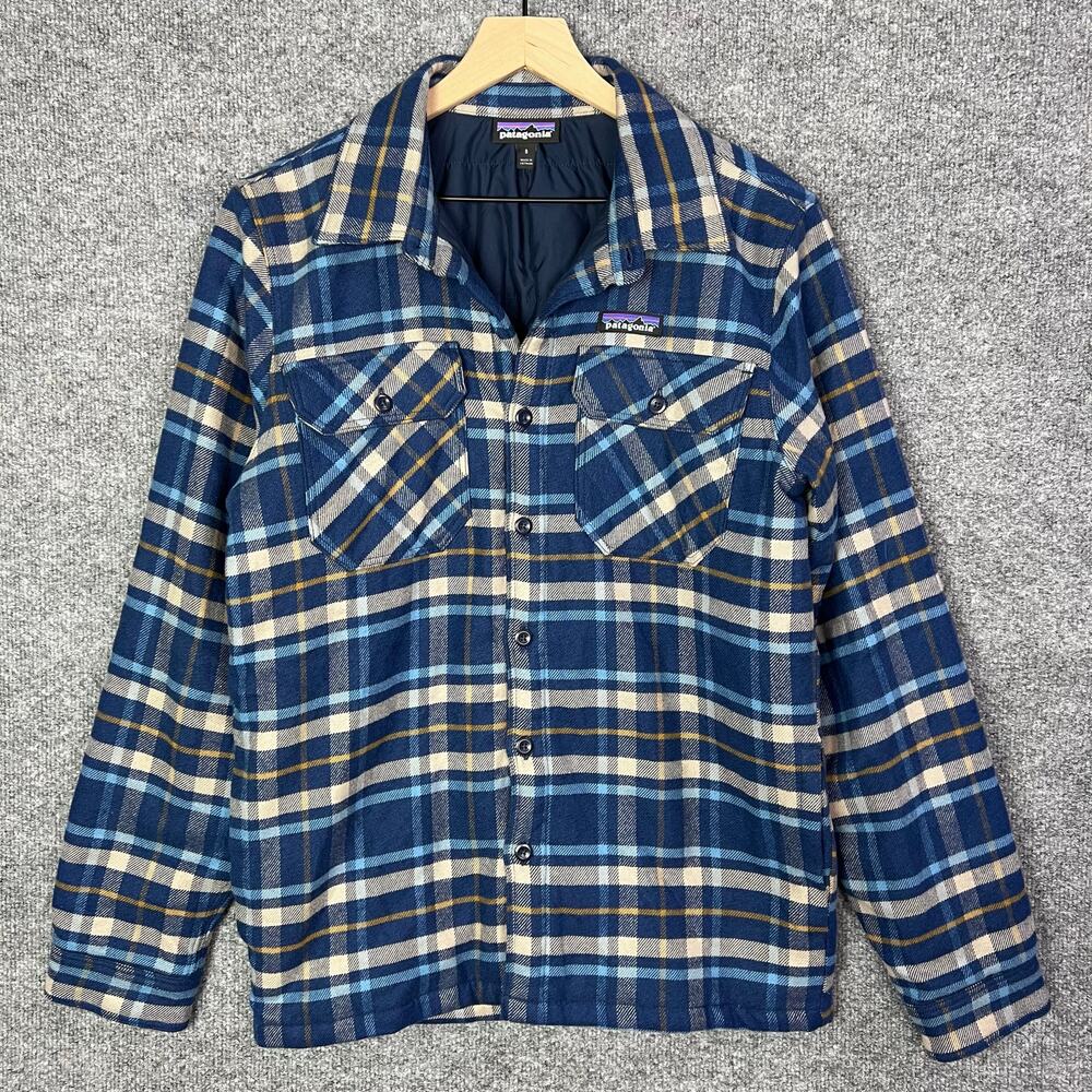 Patagonia Insulated Fjord Flannel Jacket Size Men's Small Organic cotton